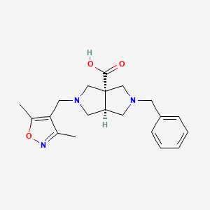 molecular formula C20H25N3O3 B4439809 (3aS,6aS)-2-benzyl-5-[(3,5-dimethyl-1,2-oxazol-4-yl)methyl]-3,4,6,6a-tetrahydro-1H-pyrrolo[3,4-c]pyrrole-3a-carboxylic acid 