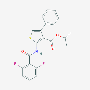 molecular formula C21H17F2NO3S B443986 Isopropyl 2-[(2,6-difluorobenzoyl)amino]-4-phenyl-3-thiophenecarboxylate 