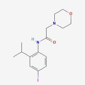 molecular formula C15H21IN2O2 B4439909 N-[4-iodo-2-(propan-2-yl)phenyl]-2-(morpholin-4-yl)acetamide 