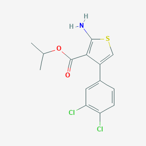 molecular formula C14H13Cl2NO2S B443993 Isopropyl 2-amino-4-(3,4-dichlorophenyl)thiophene-3-carboxylate CAS No. 351157-06-7