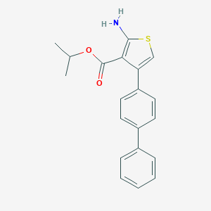 molecular formula C20H19NO2S B444002 isopropyl 2-amino-4-[1,1'-biphenyl]-4-yl-3-thiophenecarboxylate 