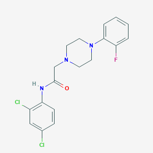 molecular formula C18H18Cl2FN3O B4440044 N-(2,4-dichlorophenyl)-2-[4-(2-fluorophenyl)piperazin-1-yl]acetamide 