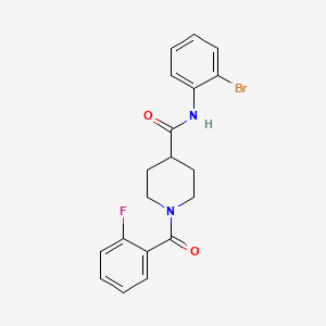 molecular formula C19H18BrFN2O2 B4440080 N-(2-bromophenyl)-1-(2-fluorobenzoyl)piperidine-4-carboxamide 