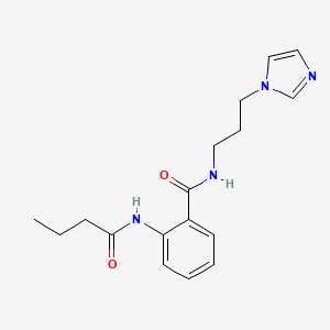 molecular formula C17H22N4O2 B4440092 2-(butanoylamino)-N-(3-imidazol-1-ylpropyl)benzamide 