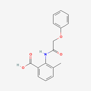 molecular formula C16H15NO4 B4440103 3-methyl-2-[(2-phenoxyacetyl)amino]benzoic Acid 