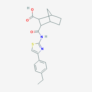 molecular formula C20H22N2O3S B444011 3-{[4-(4-Ethylphenyl)-1,3-thiazol-2-yl]carbamoyl}bicyclo[2.2.1]heptane-2-carboxylic acid 