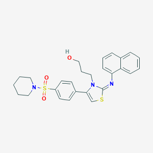 3-(2-(1-naphthylimino)-4-[4-(1-piperidinylsulfonyl)phenyl]-1,3-thiazol-3(2H)-yl)-1-propanol