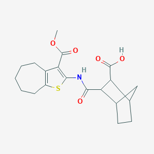 2-[(3-methoxycarbonyl-5,6,7,8-tetrahydro-4H-cyclohepta[b]thiophen-2-yl)carbamoyl]bicyclo[2.2.1]heptane-3-carboxylic acid