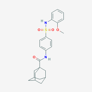 molecular formula C24H28N2O4S B444016 N~1~-{4-[(2-METHOXYANILINO)SULFONYL]PHENYL}-1-ADAMANTANECARBOXAMIDE 