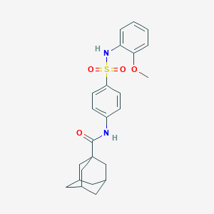 molecular formula C24H28N2O4S B444016 N-{4-[(2-methoxyanilino)sulfonyl]phenyl}-1-adamantanecarboxamide 