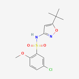 molecular formula C14H17ClN2O4S B4440162 N-(5-tert-butyl-1,2-oxazol-3-yl)-5-chloro-2-methoxybenzenesulfonamide 