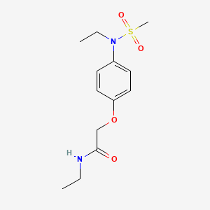 molecular formula C13H20N2O4S B4440202 N-ethyl-2-[4-[ethyl(methylsulfonyl)amino]phenoxy]acetamide 