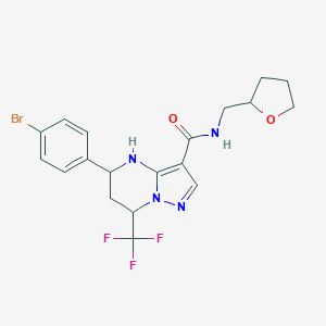 5-(4-bromophenyl)-N-(tetrahydro-2-furanylmethyl)-7-(trifluoromethyl)-4,5,6,7-tetrahydropyrazolo[1,5-a]pyrimidine-3-carboxamide