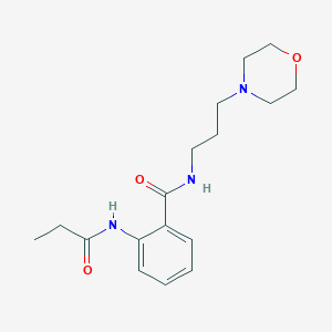 molecular formula C17H25N3O3 B4440272 N-(3-morpholin-4-ylpropyl)-2-(propanoylamino)benzamide 