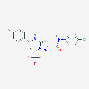 N-(4-chlorophenyl)-5-(4-methylphenyl)-7-(trifluoromethyl)-4,5,6,7-tetrahydropyrazolo[1,5-a]pyrimidine-2-carboxamide