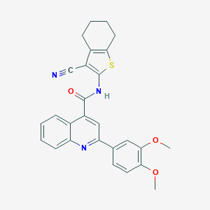 N-(3-cyano-4,5,6,7-tetrahydro-1-benzothien-2-yl)-2-(3,4-dimethoxyphenyl)-4-quinolinecarboxamide