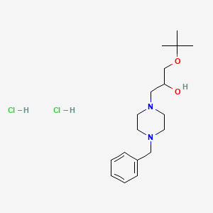 molecular formula C18H32Cl2N2O2 B4440464 1-(4-Benzylpiperazin-1-yl)-3-[(2-methylpropan-2-yl)oxy]propan-2-ol;dihydrochloride 