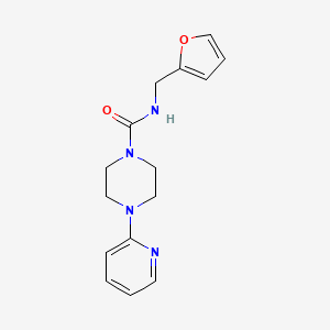 molecular formula C15H18N4O2 B4440476 N-(furan-2-ylmethyl)-4-(pyridin-2-yl)piperazine-1-carboxamide 