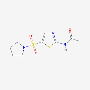 molecular formula C9H13N3O3S2 B4440510 N-(5-pyrrolidin-1-ylsulfonyl-1,3-thiazol-2-yl)acetamide 