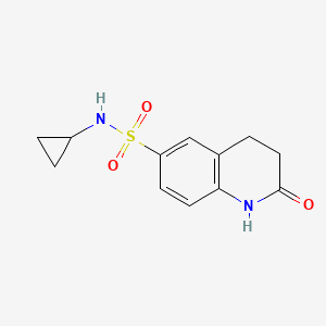 molecular formula C12H14N2O3S B4440517 N-cyclopropyl-2-oxo-1,2,3,4-tetrahydroquinoline-6-sulfonamide 