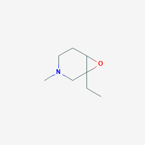 molecular formula C8H15NO B044406 1-Ethyl-3-methyl-7-oxa-3-azabicyclo[4.1.0]heptane CAS No. 123371-78-8