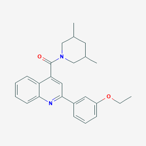 molecular formula C25H28N2O2 B444061 (3,5-Dimethylpiperidin-1-yl)[2-(3-ethoxyphenyl)quinolin-4-yl]methanone 