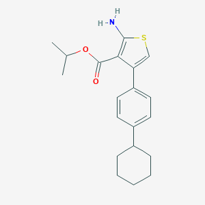 molecular formula C20H25NO2S B444064 Isopropyl 2-amino-4-(4-cyclohexylphenyl)thiophene-3-carboxylate CAS No. 351156-36-0