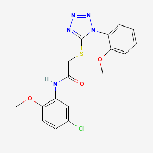 molecular formula C17H16ClN5O3S B4440653 N-(5-chloro-2-methoxyphenyl)-2-{[1-(2-methoxyphenyl)-1H-tetrazol-5-yl]sulfanyl}acetamide 