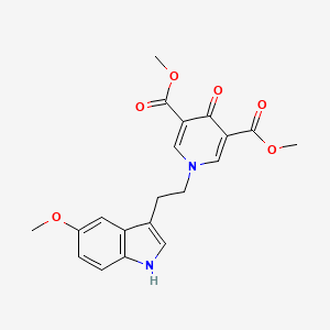 molecular formula C20H20N2O6 B4440894 dimethyl 1-[2-(5-methoxy-1H-indol-3-yl)ethyl]-4-oxo-1,4-dihydropyridine-3,5-dicarboxylate 