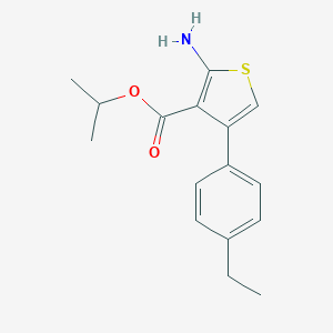 molecular formula C16H19NO2S B444096 Isopropyl 2-amino-4-(4-ethylphenyl)thiophene-3-carboxylate CAS No. 351157-96-5