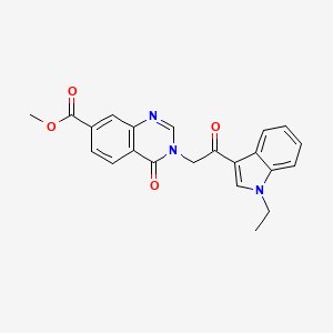 molecular formula C22H19N3O4 B4441096 methyl 3-(2-(1-ethyl-1H-indol-3-yl)-2-oxoethyl)-4-oxo-3,4-dihydroquinazoline-7-carboxylate 