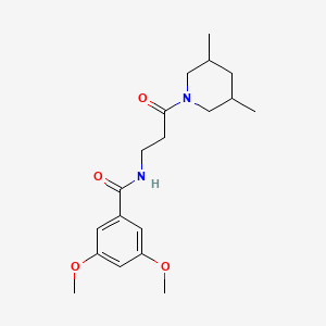 molecular formula C19H28N2O4 B4441175 N-[3-(3,5-DIMETHYLPIPERIDINO)-3-OXOPROPYL]-3,5-DIMETHOXYBENZAMIDE 