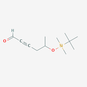 molecular formula C12H22O2Si B044413 5-(tert-Butyldimethylsilyloxy)-2-hexynal CAS No. 885680-12-6