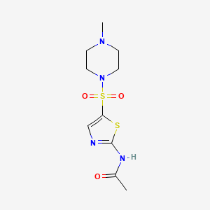 molecular formula C10H16N4O3S2 B4441361 Acetamide, N-[5-[(4-methyl-1-piperazinyl)sulfonyl]-2-thiazolyl]- CAS No. 1199773-87-9