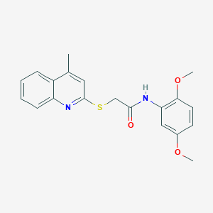 molecular formula C20H20N2O3S B4441422 N-(2,5-dimethoxyphenyl)-2-(4-methylquinolin-2-yl)sulfanylacetamide 