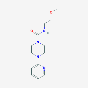 molecular formula C13H20N4O2 B4441469 N-(2-methoxyethyl)-4-(pyridin-2-yl)piperazine-1-carboxamide 
