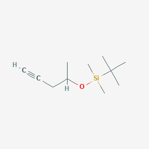 molecular formula C11H22OSi B044415 Silane, (1,1-dimethylethyl)dimethyl[(1-methyl-3-butynyl)oxy]- CAS No. 80186-44-3