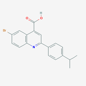 molecular formula C19H16BrNO2 B444156 6-Bromo-2-(4-isopropylphenyl)quinoline-4-carboxylic acid CAS No. 438531-43-2