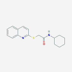 molecular formula C17H20N2OS B4441709 N-cyclohexyl-2-(quinolin-2-ylthio)acetamide 