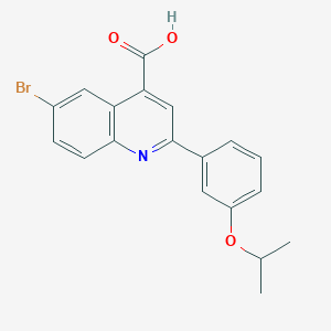 molecular formula C19H16BrNO3 B444178 6-Bromo-2-(3-isopropoxyphenyl)quinoline-4-carboxylic acid CAS No. 445289-20-3