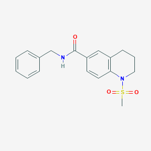 molecular formula C18H20N2O3S B4441780 N-benzyl-1-(methylsulfonyl)-1,2,3,4-tetrahydroquinoline-6-carboxamide 
