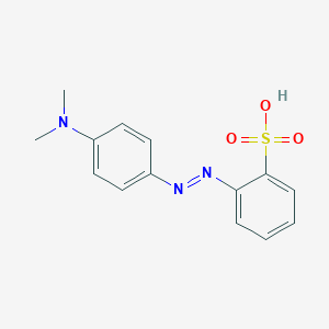 molecular formula C14H15N3O3S B044418 4-Dimethylaminoazobenzene-2'-sulfonic acid CAS No. 125165-73-3