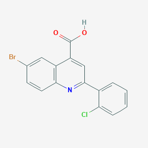 molecular formula C16H9BrClNO2 B444185 6-Bromo-2-(2-chlorophenyl)quinoline-4-carboxylic acid CAS No. 445289-24-7