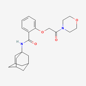 molecular formula C23H30N2O4 B4441912 N-(ADAMANTAN-1-YL)-2-[2-(MORPHOLIN-4-YL)-2-OXOETHOXY]BENZAMIDE 