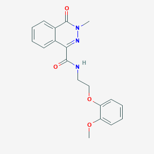 molecular formula C19H19N3O4 B4442037 N-[2-(2-methoxyphenoxy)ethyl]-3-methyl-4-oxo-3,4-dihydrophthalazine-1-carboxamide 