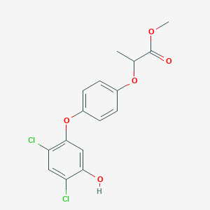 molecular formula C16H14Cl2O5 B044422 Methyl 2-[4-(2,4-dichloro-5-hydroxyphenoxy)phenoxy]propanoate CAS No. 124992-48-9