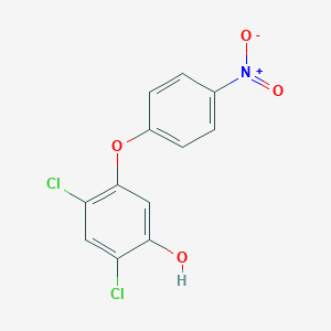 molecular formula C12H7Cl2NO4 B044424 2,4-Dichloro-5-(4-nitrophenoxy)phenol CAS No. 63987-04-2