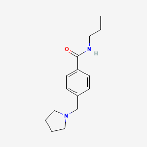 molecular formula C15H22N2O B4442419 N-propyl-4-(1-pyrrolidinylmethyl)benzamide 