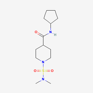 molecular formula C13H25N3O3S B4442429 N-cyclopentyl-1-(dimethylsulfamoyl)piperidine-4-carboxamide 