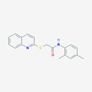 molecular formula C19H18N2OS B4442468 N-(2,4-dimethylphenyl)-2-(quinolin-2-ylsulfanyl)acetamide 